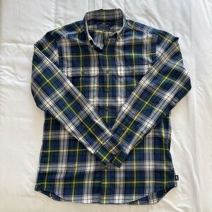 Vineyard Vines Slim Fit Crosby Navy, Green, Yellow Plaid Shirt